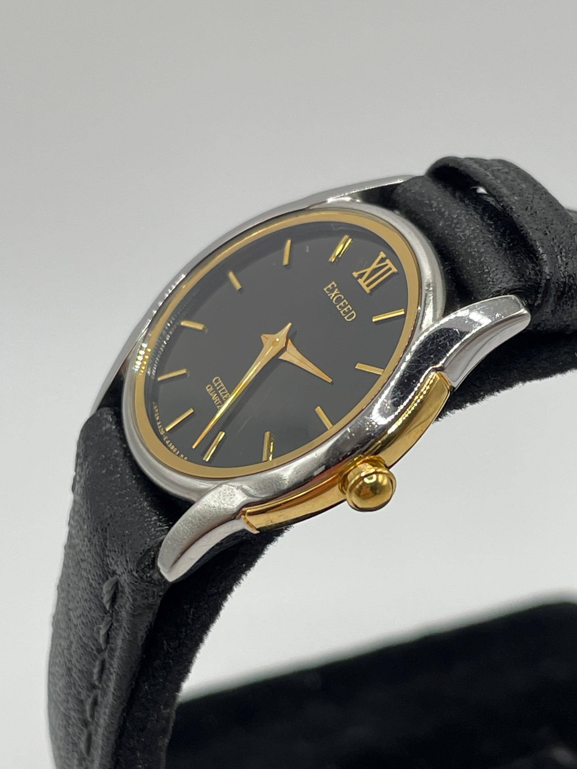 Citizen Exceed Ladies Quartz Watch, Black Dial, Two-tone Case - Etsy