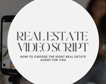 Guión de vídeo para agentes inmobiliarios / Real Estate Reels / Instagram Reels / Youtube Shorts / Realtor Social Media / Realtor Marketing