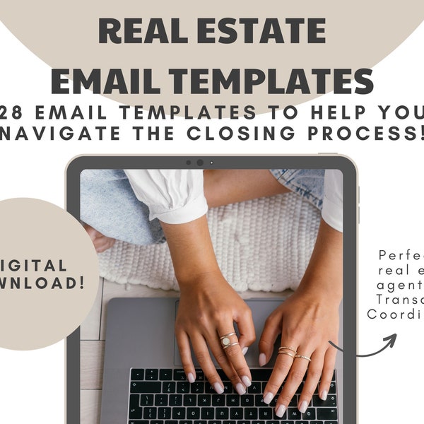 Real Estate Agent Email Templates| Realtor Emails  | Real Estate Branding | Client Onboarding| Transaction Coordinator Email Templates |