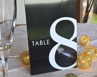 Elegant Acrylic Wedding Table Number Sign Personalized | Minimalist Rectangle Table Number | Elegant wedding table number