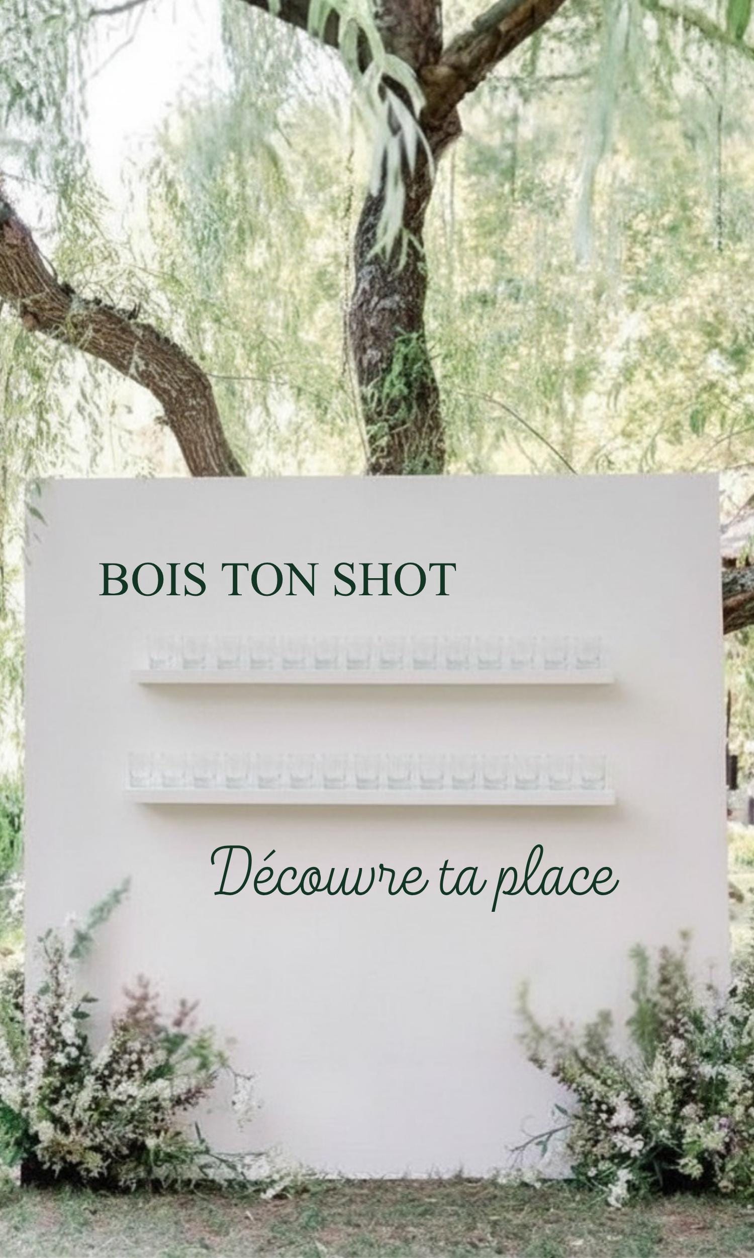 Sticker mariage shot bar personnalisable