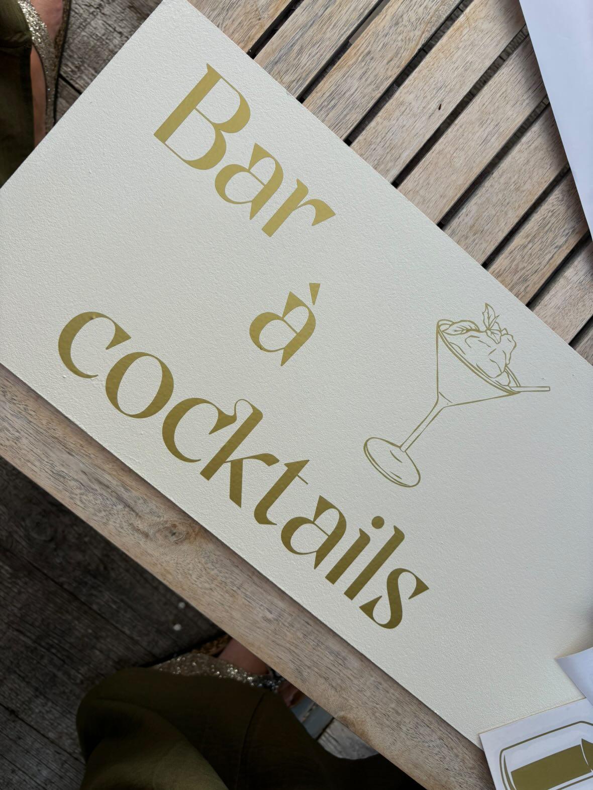 Sticker bar mariage personnalisé