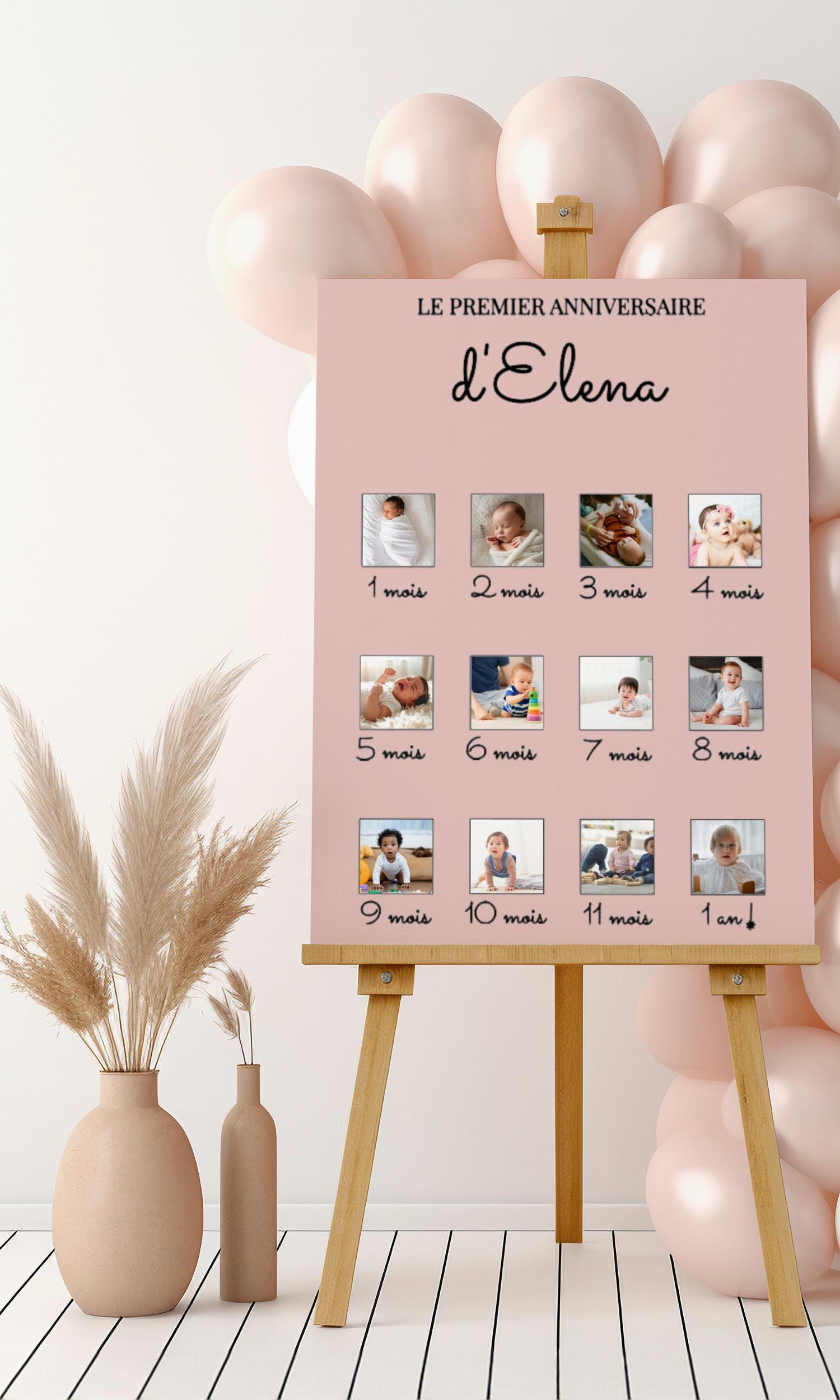 Stickers premier anniversaire personnalisé
