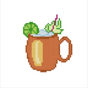 Digitale Nadelspitze-Karte von Moscow Mule