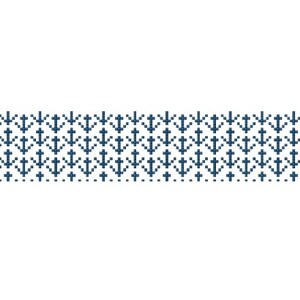 May include: A white background with a repeating pattern of dark blue anchors pointing downwards.