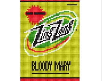 Bloody Mary Mix Needlepoint Digital Chart