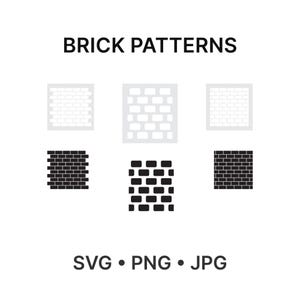 Brick Pattern SVG: Seamless Wall Pattern Cut Files (Digital Download)