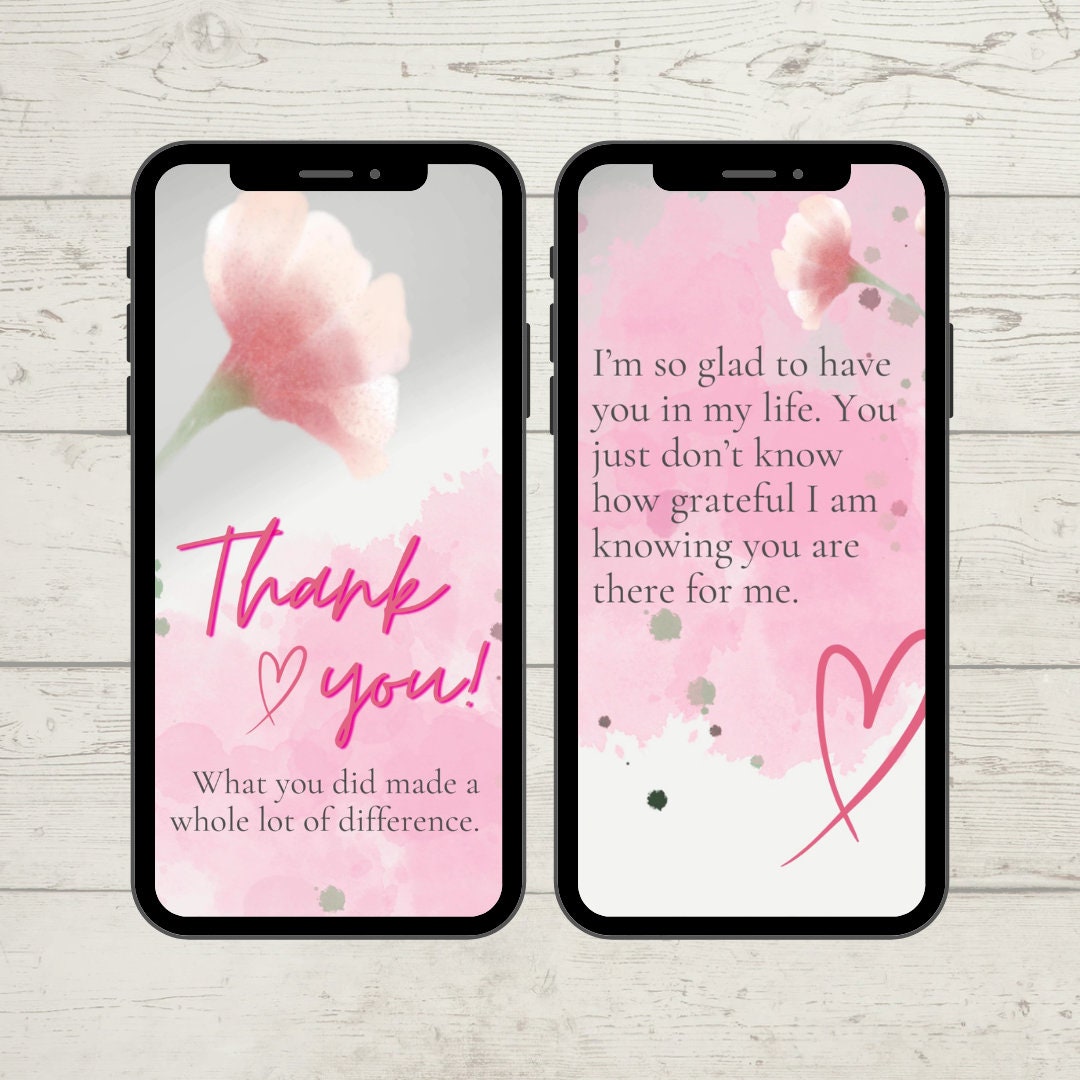 Thank You Animated Greeting E-card Video for Mobile Phone. Instant ...