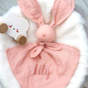 Personalized rabbit comforter - ROSES