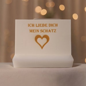 Tischkarte mit Halterung; personalisiert