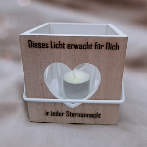 Teelichtlaterne mit Griff; Windlicht personalisiert