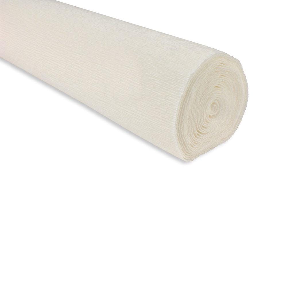 180g Crepe Paper Roll 50 x 250cm White (Shade 600)