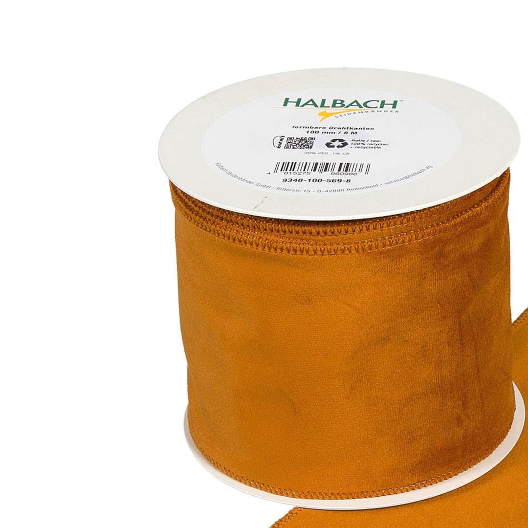 Velvet Fabric Ribbon 100mm X 8m Rust - Etsy