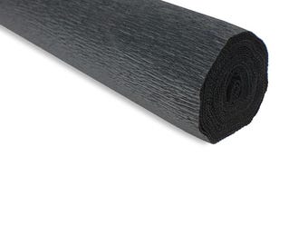 Rollo de papel crepé de 180 g, 50 x 250 cm, color negro (tono 602)