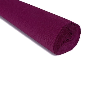 Rotolo di carta crespa da 140 g, 50 x 250 cm, colore Bordeaux (tonalità 988)