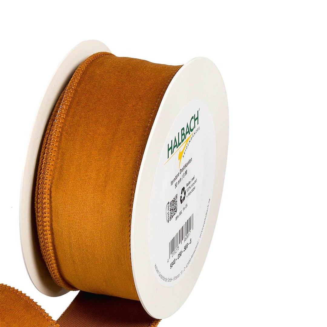 Velvet Fabric Ribbon 50mm X 8m Rust - Etsy