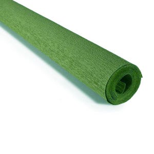 Rotolo di carta crespa da 90 g, 50 x 150 cm, verde erba (tonalità 367)
