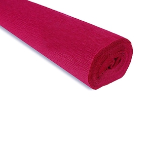 Rotolo di carta crespa da 180 g, 50 x 250 cm, rosso fragola (tonalità 582)