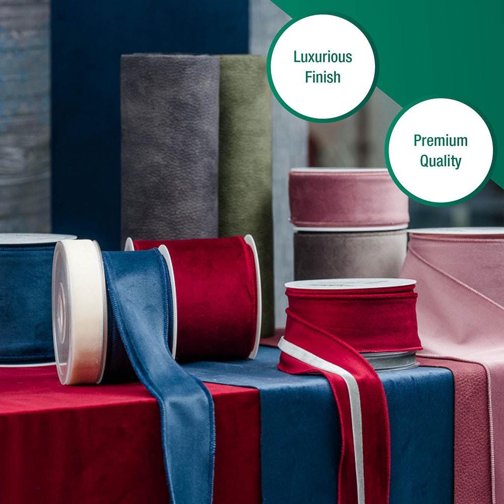 FloristryWarehouse Ruban De Velours De Noël Berry De 100