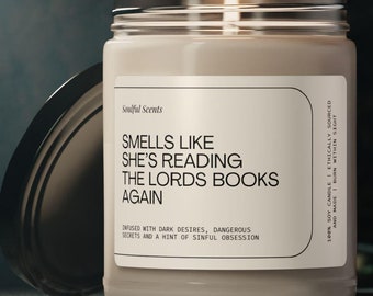 Smells Like LORDS Candle | Dark Romance Reader Gift | Spicy Book Candle | BookTok Gift