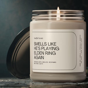 Elden Ring Candle - Elden Ring Gift - Bougie de joueur - Décoration de salle de jeux - Bougie de jeu vidéo - Cadeau de joueur