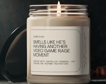 Vela de Raiva de Videogame - Presente de Aniversário para Ele - Presente Divertido para Fã de Videogame - Presente para Amante de Videogame - Presente para Namorado Gamer