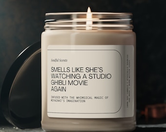 Studio Ghibli Candle - Hayao Miyazaki Fan Gift - Spirited Away - Totoro - Howls Moving Castle - Princess Mononoke