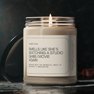 Studio Ghibli Candle - Hayao Miyazaki Fan Gift - Spirited Away - Totoro - Howls Moving Castle - Princess Mononoke