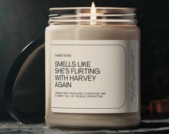 Stardew Valley Candle - Stardew Valley Gift -  Gift For Stardew Lover - Personalized She's Flirting With Harvey Again Candle