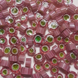 Murrini Chips - Pretty in Pink-COE 104 - package of 20 chips