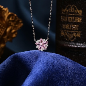 Pink Moissanite Necklace - Etsy