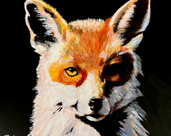 Foxy an acrylic painting by Pattie Wall