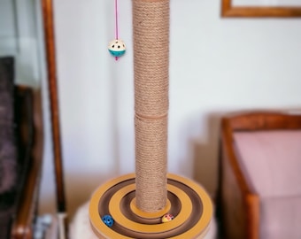 Scratching Post, Cat Toys, Cat Tower, Pet Toys, Pet Gifts, Wooden Cat Toy