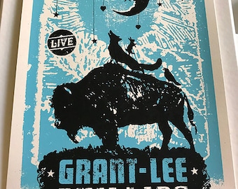 Grant-Lee Phillips officiële gezeefdrukte concertposter 2013 11x17 zeefdruk Grant Lee Buffalo gigposter