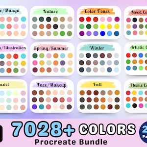Mega Procreate Color Palette Swatches, 7028 Procreate Swatches, Procreate Color Bundle, Digital Color Palettes, iPad Color Swatches