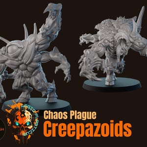 Chaos Plague Creepazoids X2 | 3D Printed Resin Models | 28-32mm Scale