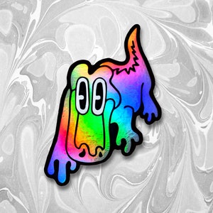 Holographic Gator Drip || Silver Rainbow Vinyl Sticker || King Gizzard and The Lizard Wizard