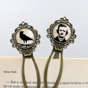 Zakładka Edgar Allan Poe, Zakładka Kruk, Zakładka Edgar Poe, Literatura, Gotyk, Gotyk, Prezent dla Miłośnika Książek, Poezja, Horror Książkowy Prezent