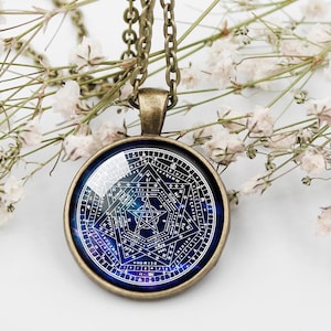 Sigillum Dei Ameth John Dee Seal of God Enochian John Dee Angel Magick Seal of Truth Handmade 3D Pendant Solid Sterling Silver 925 Etsy