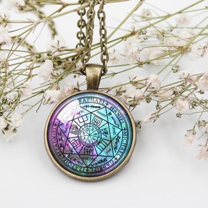 Siegel der sieben Erzengel Erzengel Anhänger Halskette, Erzengel Schlüsselbund, Siegel Solomons, Talisman der Erzengel Siegel, Sigil der Erzengel