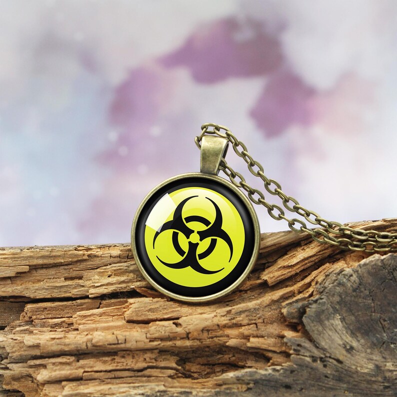 Biohazard and Radiation Pendant Necklace, Biohazard Keychain, Toxic ...