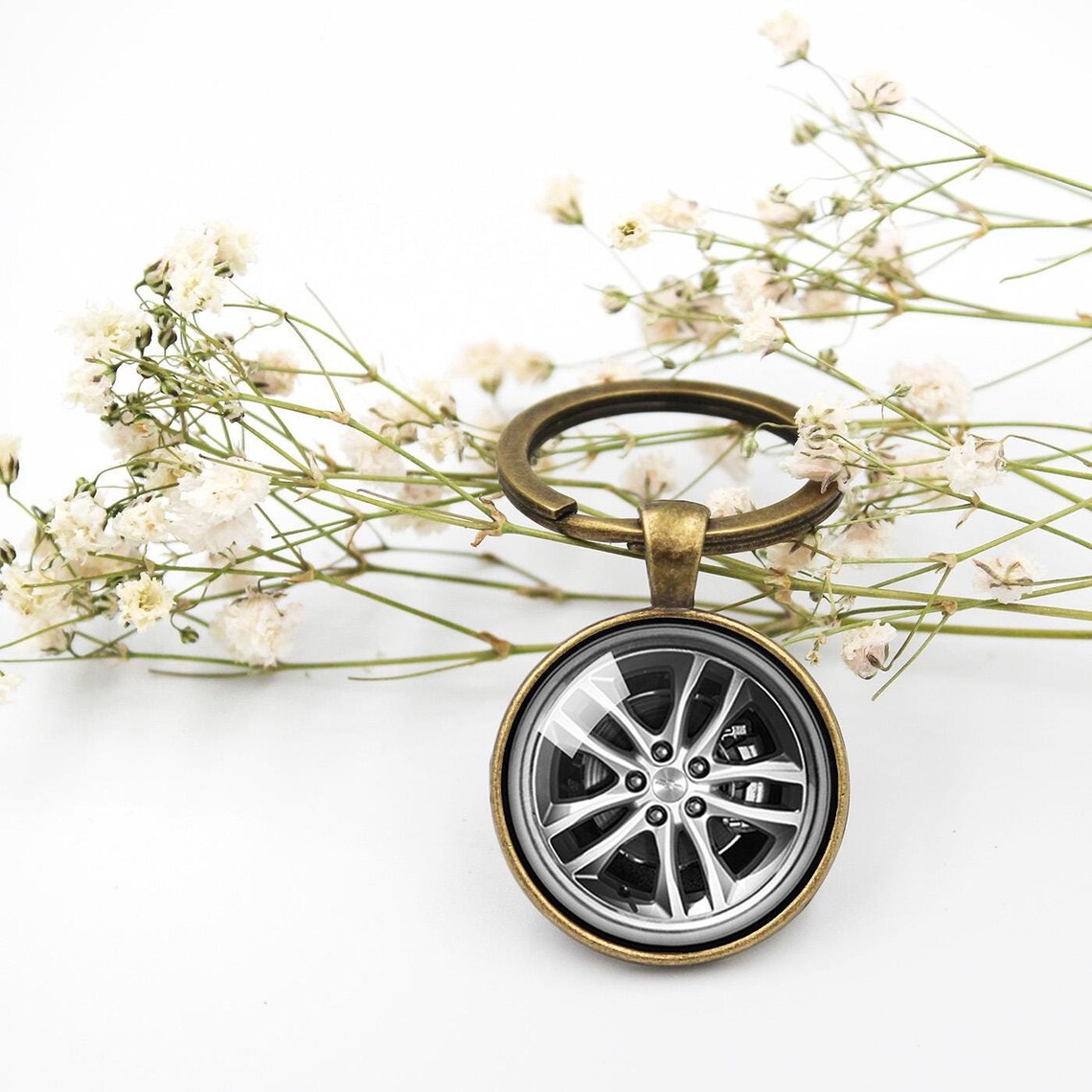 Car Wheel Tire Rims Photo Keychain, Chevy Gifts for Men, Driver Gifts ...