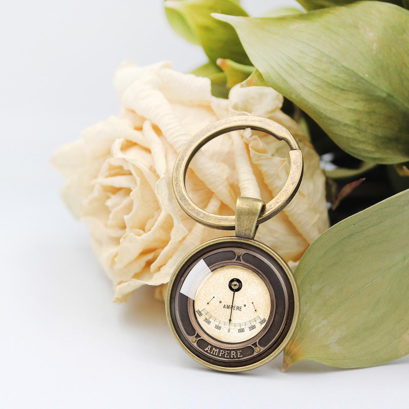 Engineer Key Ring Vintage Voltmeter Necklace Pendant, Ampere Voltmeter Keychain ...