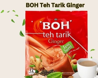 BOH Plantation Teh Tarik Kurang Manis Less Sweet Malaysia Ginger Tea Drink