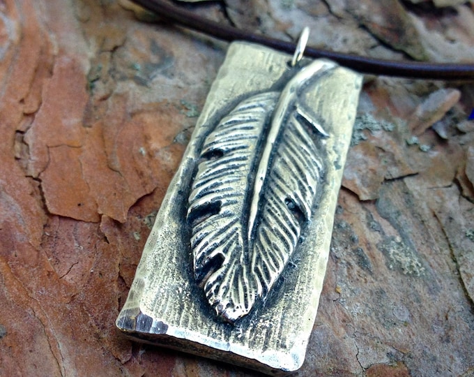 Rustic Feather Necklace