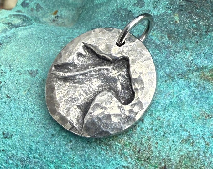 Running Horse Head Pendant, Horse Head Charm