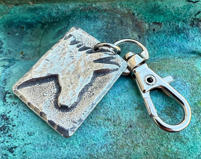 Donkey Purse Charm, Mule Bag Clip, Rustic Hand Cast Pewter Gift