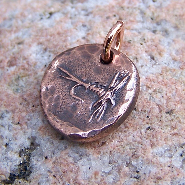 Copper Mayfly Pendant, Fly Fishing Pendant, Fisherman Fisherwomen Gift