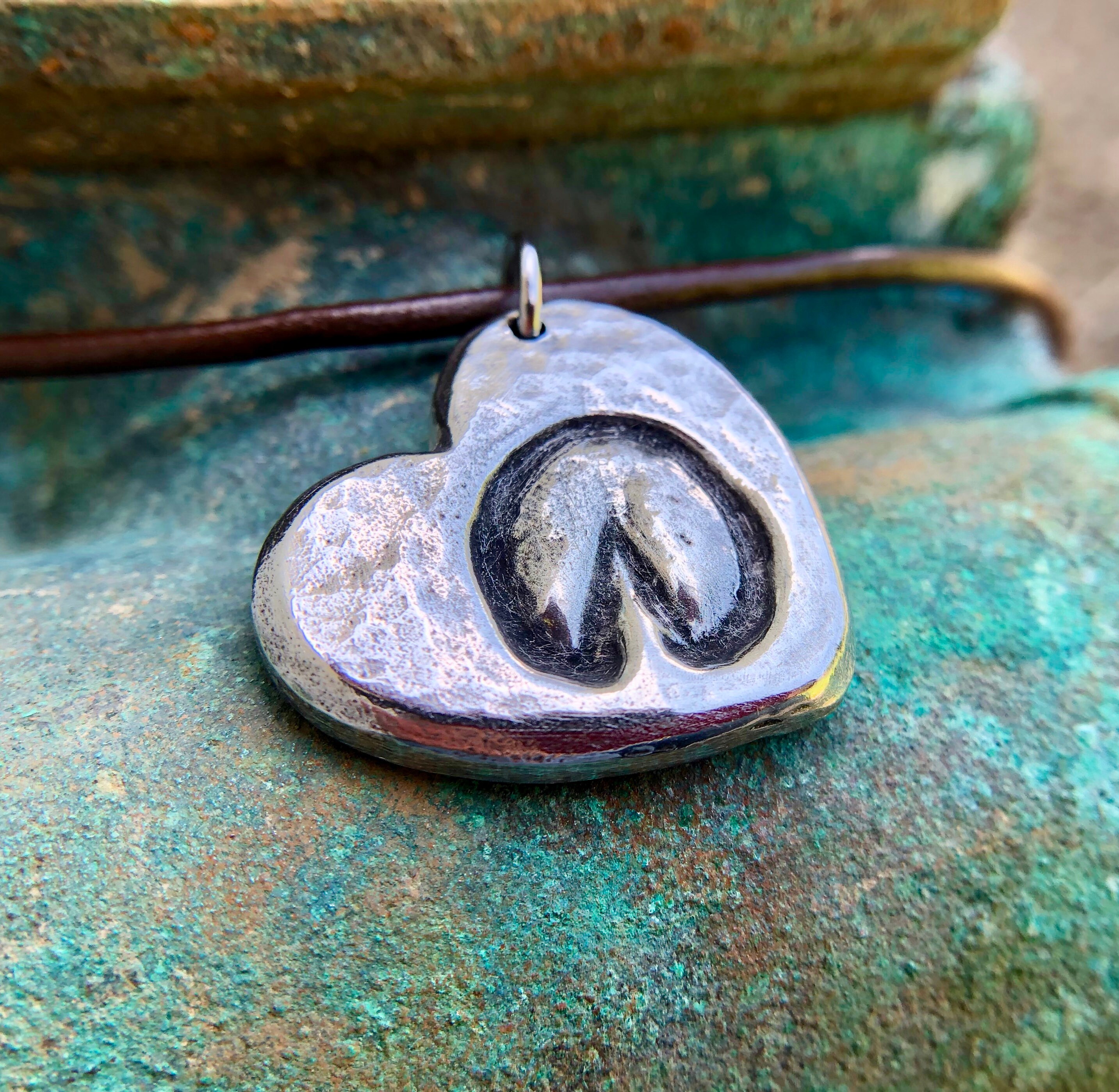 Horse Memorial, You Left Hoof Prints on My Heart, Keychain, Clip or  Necklace.