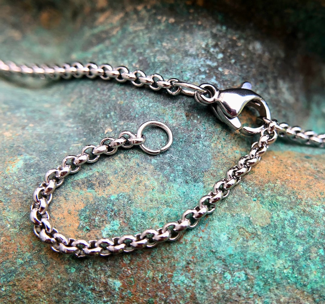 Stainless Steel Rolo Chain 2mm, Finished Necklace Chain, 18 Inches With ...